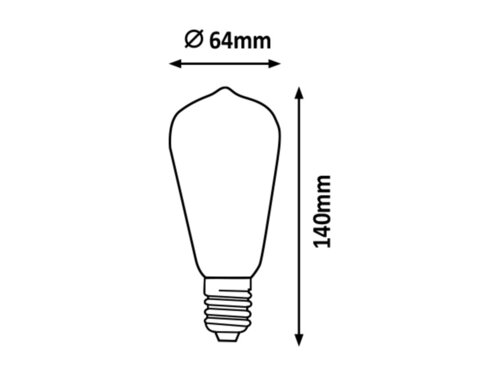 Filament LED žárovka E27 2200k 4W teplá bílá Rabalux - 1358 100 - 2