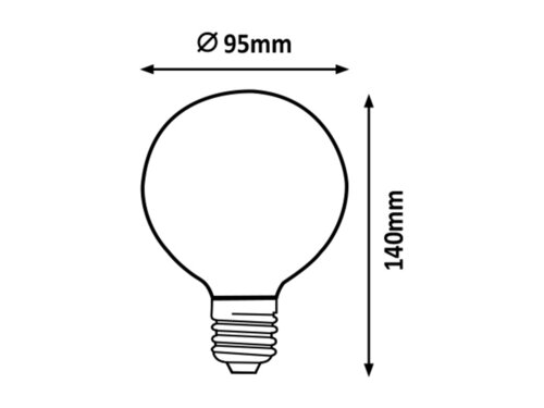 Filament LED žárovka E27 2200k 5W teplá bílá Rabalux - 1420 100 - 4