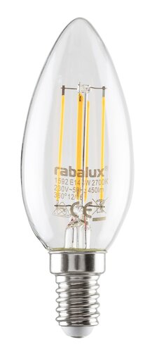 Filamentová LED žárovka E14 2700k 4,2W teplá bílá Rabalux - 1592 - 1