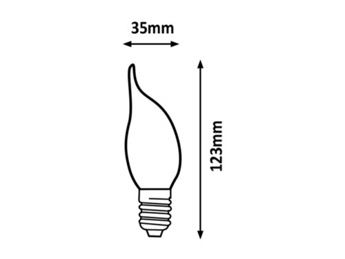 Filament LED žárovka E14 2000k 2,5W teplá bílá Rabalux - 1998 100 - 4
