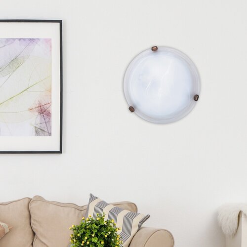 Alabastro | Elegantní kulaté stropní či nástěnné svítidlo z bílého alabastrového skla | 300 mm | E27 - 3203 e - 3