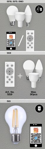 LED žárovka E14 3000-6500k 5W variabilní Rabalux - 1980 99 - 5