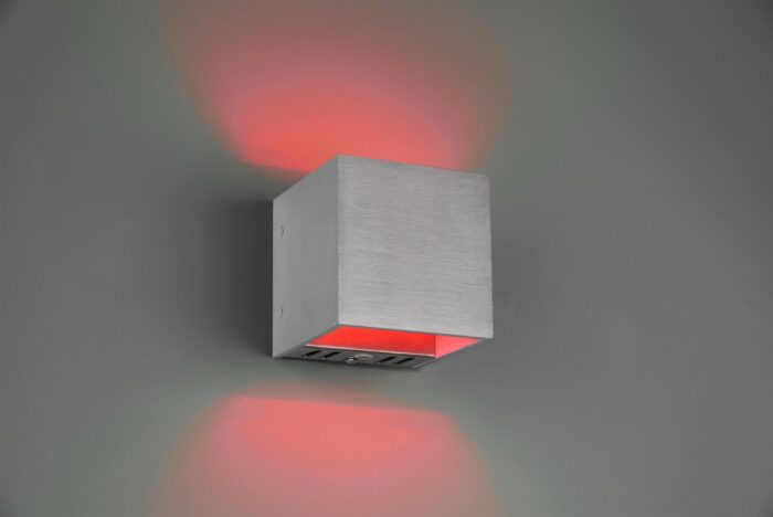 Trio 253310105 LED inteligentní nástěnné svítidlo Figo | 450lm | IP20 | RGB | Stmívatelné |Nastavení teploty osvětlení | WiZ, | Broušený hliník - 253310105 1 - 2