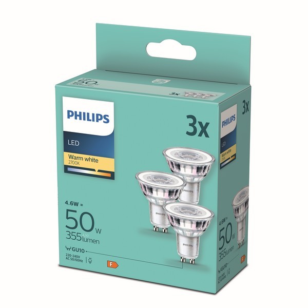 Philips LED žárovky 3x4,6W/50W - 8718699777913.1 - 1