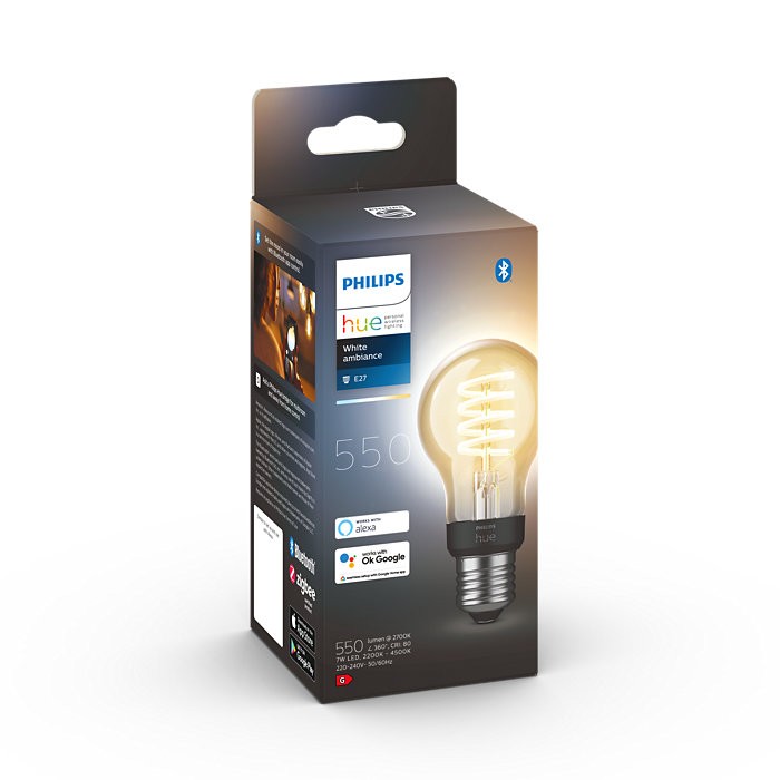 Philips Hue 8719514301429 LED filamentová žárovka A60 1x7W | E27 | 550lm | 2200-4500K - Wh - 8719514301429.1 - 1