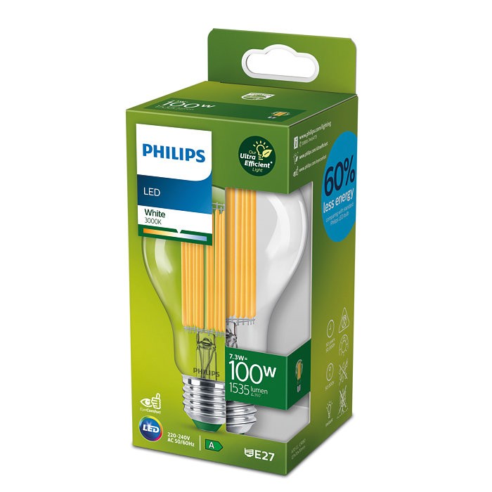 Philips LED filamentová žárovka 1x7,3W/100W - 8719514435711.1 - 1