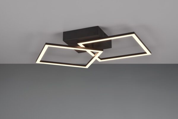 Trio R64492132 Trail LED Přisazené stropní svítidlo | Teplá bílá | 20W | Černá