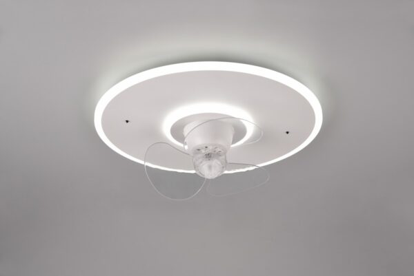 Trio R64133131 LED ventilátor Nybro 1x30W | 3500lm | 2700-6500K | IP20 - WIZ technologie, oscilační funkce, 3 rychlostní stupně, integrovaný stmívač, nastavitelná barva světla, funkce paměti, funkce nočního světla, ovládání dálkovým ovladačem, časový spín