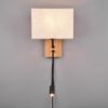 Trio 212870236 Nilam LED Dřevěné nástěnní svítidlo | Teplá bílá | 28W | Bílá