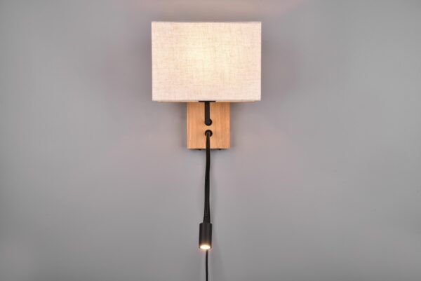 Trio 212870236 Nilam LED Dřevěné nástěnní svítidlo | Teplá bílá | 28W | Bílá
