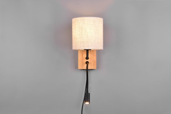 Trio 212879236 Nilam LED Dřevěné nástěnní svítidlo | Teplá bílá | Bílá | 28W,3,1W