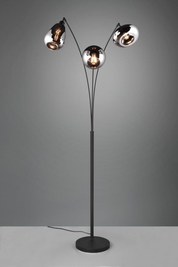 Trio 417000332 Lumina Stojací lampa | E14 | Černá
