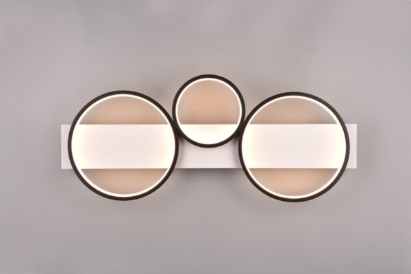 Trio 643810332 Madera LED Přisazené stropní svítidlo | Teplá bílá | 33W | Černá