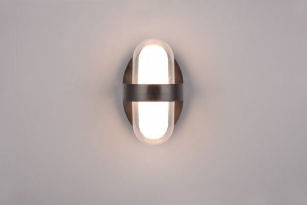 Trio R24256232 Limeira LED Nástěnné venkovní světlo | Teplá bílá | 3,5W | Černá