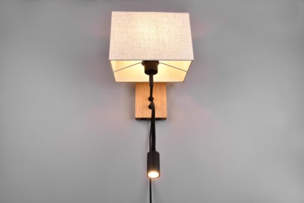 Trio 212870236 Nilam LED Dřevěné nástěnní svítidlo | Teplá bílá | 28W | Bílá