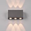 Trio 240760142 Clyde LED Nástěnné venkovní světlo | Teplá bílá | 2x3W | Černá