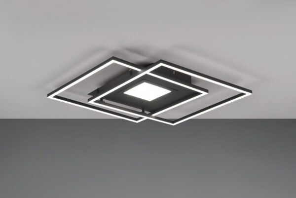 Trio 620710332 Via LED Přisazené stropní svítidlo | Variabilní | 36W | Černá