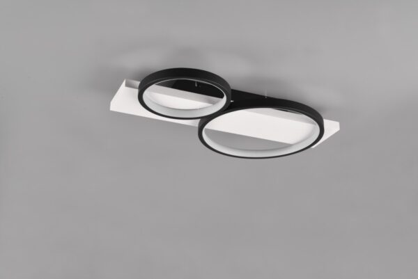 Trio 643810232 Madera LED Přisazené stropní svítidlo | Teplá bílá | 26W | Černá