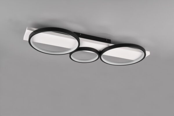 Trio 643810332 Madera LED Přisazené stropní svítidlo | Teplá bílá | 33W | Černá