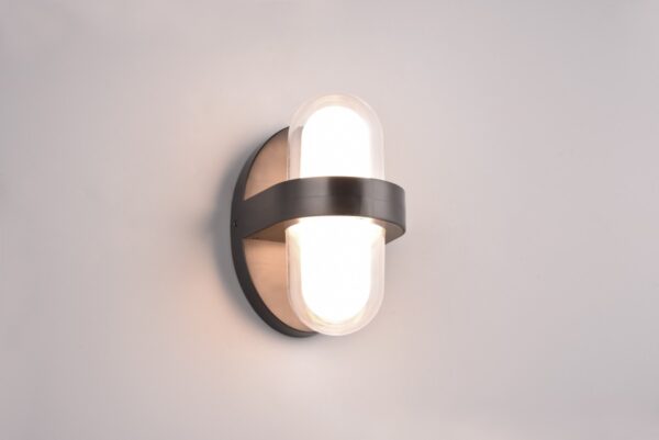 Trio R24256232 Limeira LED Nástěnné venkovní světlo | Teplá bílá | 3,5W | Černá