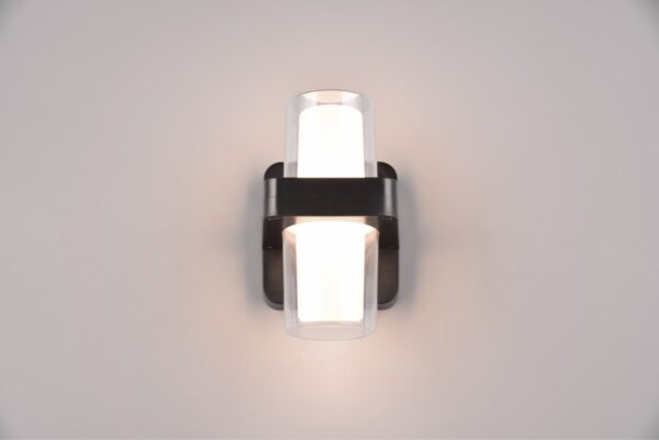 Trio R24266232 Limeira LED Nástěnné venkovní světlo | Teplá bílá | 3,5W | Černá