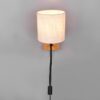 Trio 212879236 Nilam LED Dřevěné nástěnní svítidlo | Teplá bílá | Bílá | 28W,3,1W