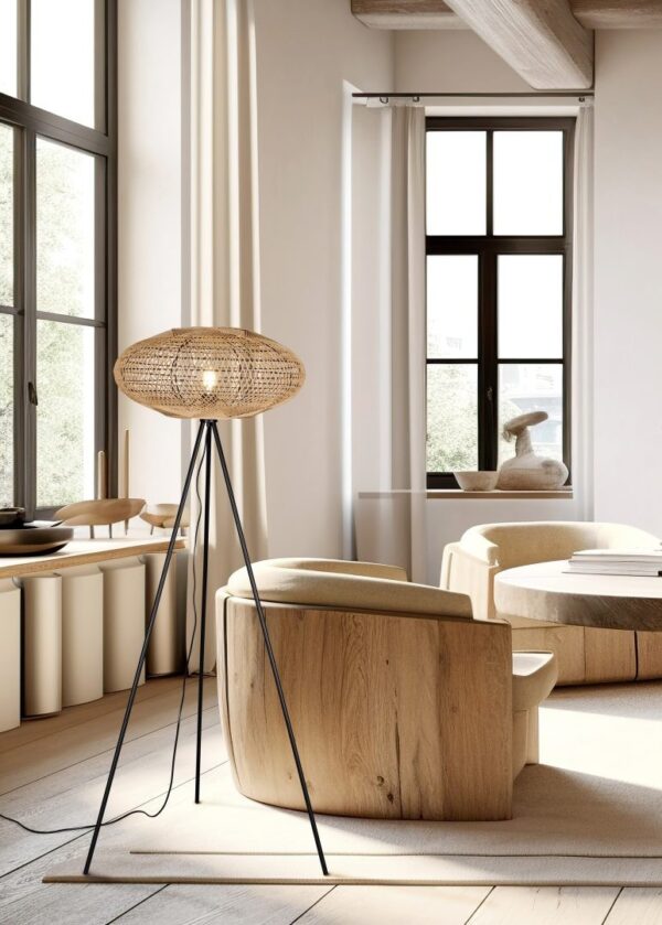 Trio 412300136 Hedda Stojací lampa | E27 | Černá