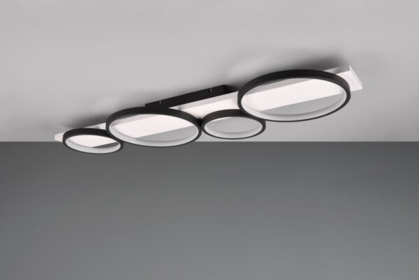 Trio 643810432 Madera LED Přisazené stropní svítidlo | Teplá bílá | 44W | Černá