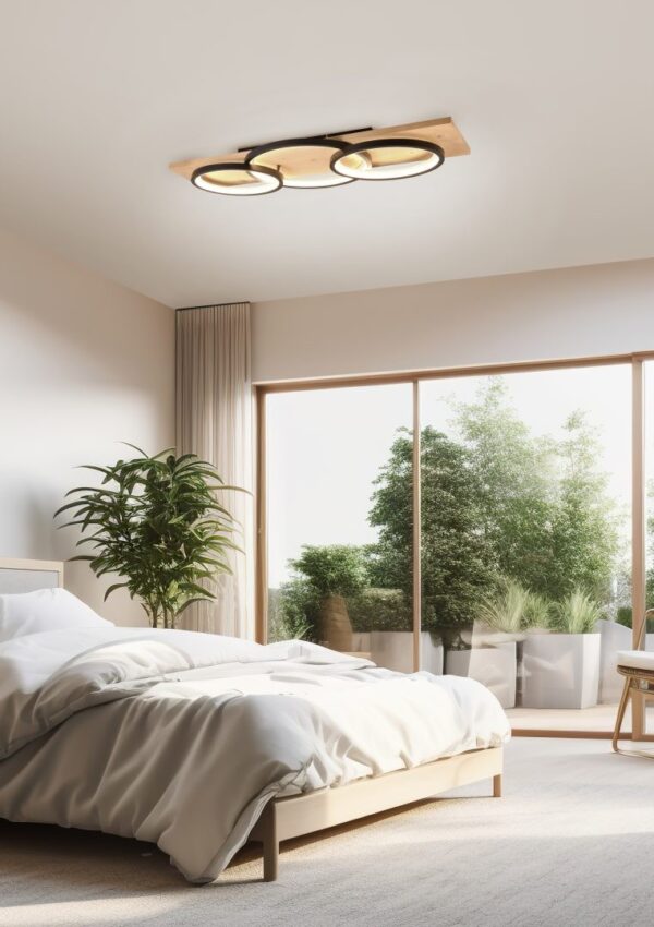 Trio 641110332 Barca LED Přisazené stropní svítidlo | Teplá bílá | 40W | Černá