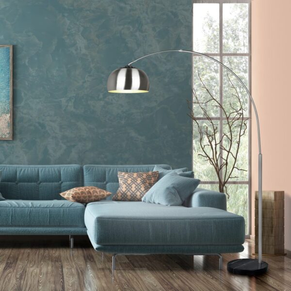 Trio 411700107 Argentina Stojací lampa | E27 | Kov | Nikl