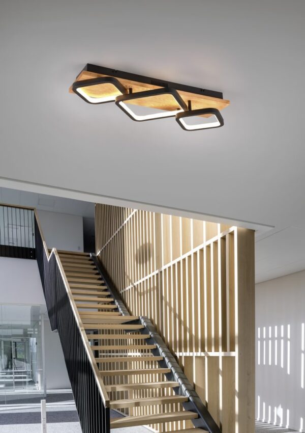 Trio 643210332 Rama LED Přisazené stropní svítidlo | Teplá bílá | 32W | Černá