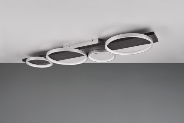 Trio 643810487 Madera LED Přisazené stropní svítidlo | Teplá bílá | 44W | Kov