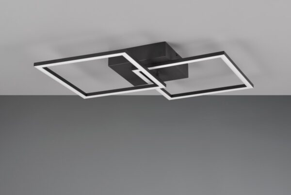 Trio R64492132 Trail LED Přisazené stropní svítidlo | Teplá bílá | 20W | Černá