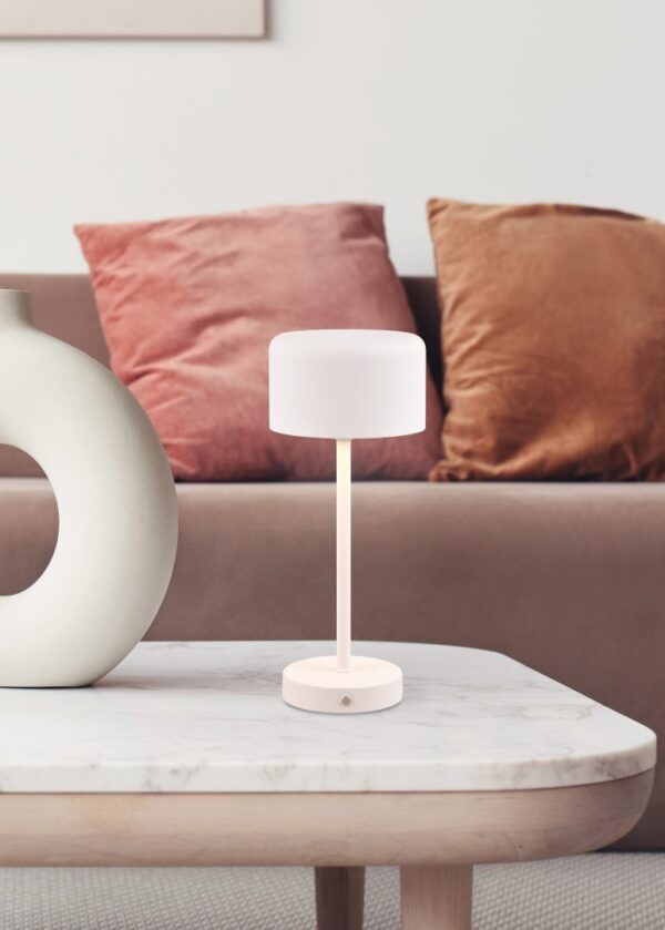 Trio R59151131 Jeff LED Dotyková stolní lampa | Teplá bílá | 15W | Bílá