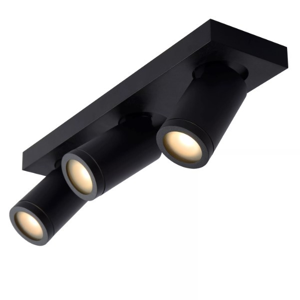 Lucide 09930/15/30 LED bodové svítidlo | Teplá bílá | 3x5W | Černá | 6