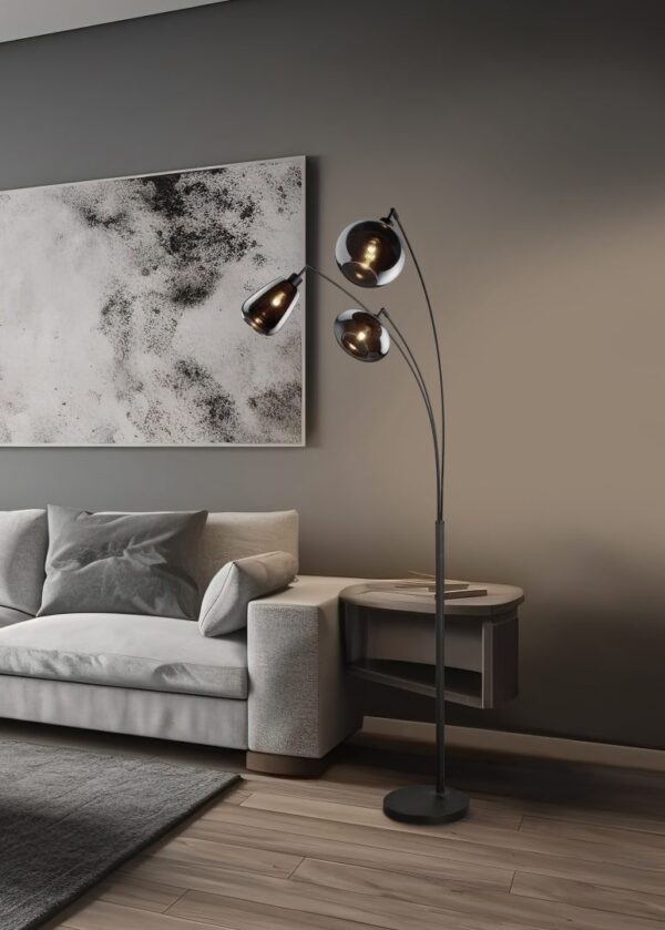 Trio 417000332 Lumina Stojací lampa | E14 | Černá