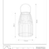 Lucide 06801/01/43 Fjara LED venkovní svítidlo | Teplá bílá | 0,3W | Hnědá | 14