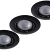 Lucide 11001/15/30 Focus LED žárovka GU10 | Teplá bílá | Černá | 3x5W