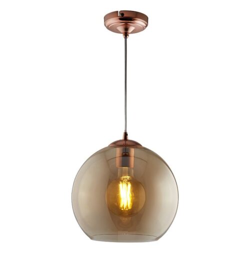 Searchlight 96001635AM Balls Lustr | E27 | Barevný kov | Mosaz
