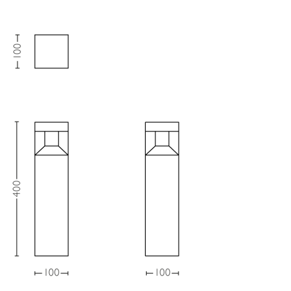 Philips 16481/30/P0 Parterre LED Zahradní sloupkové světlo | Teplá bílá | 8W | Černá