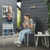 Philips 16483/93/P3 Bustan LED Nástěnné venkovní světlo | Přírodní bílá | 2x4,5W | Černá