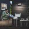 Philips 16483/93/P0 Bustan LED Nástěnné venkovní světlo | Teplá bílá | 2x4,5W | Černá