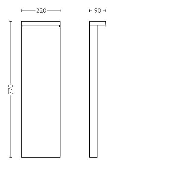 Philips 16486/93/P0 Bustan LED venkovní svítidlo | Teplá bílá | 2x4,5W | Černá