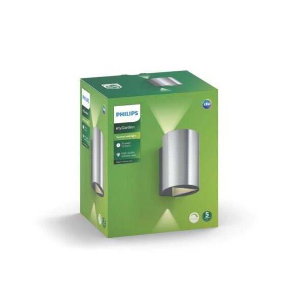 Philips 17357/47/P0 Buxus LED Nástěnné venkovní světlo | Teplá bílá | 4,5W
