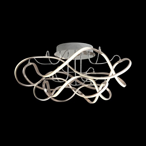 LUXERA 91018105 Minuet LED stropní svítidlo | Teplá bílá | 75W | Bílá | Chrom | Kov