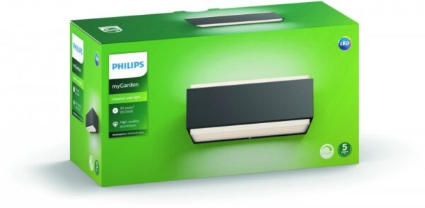 Philips 16487/93/P3 Stratosphere LED venkovní svítidlo | Přírodní bílá | 2x4,5W | Šedá