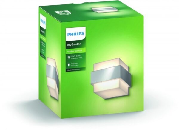 Philips 17335/47/PN Shovel Nástěnné venkovní světlo | E27 | Kov | Nerez