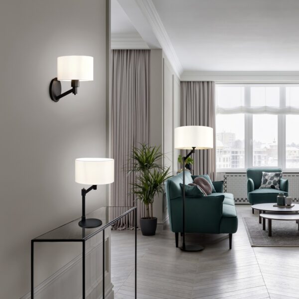 Trio 214470132 Cassio Nástěnné svítidlo | E27 | Černá