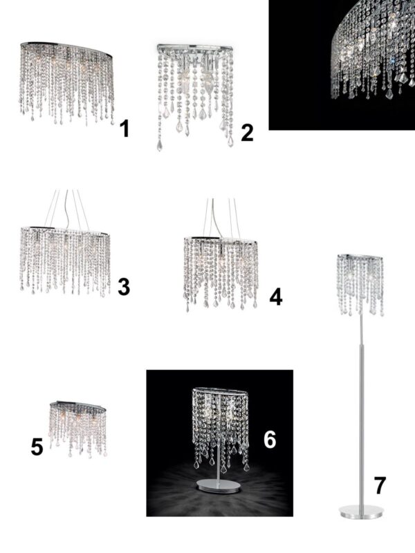 Ideal lux 008370 Rain Přisazené stropní svítidlo | E14