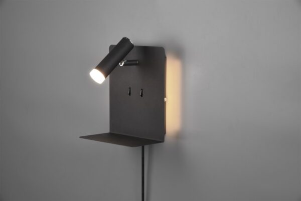 Trio 222570232 Element LED nástěnní svítidlo | Teplá bílá | 3W | Černá